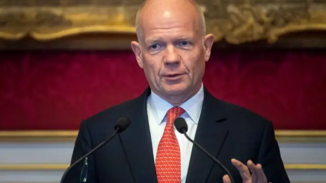 William Hague, former Conservative leader, delivering a speech last year