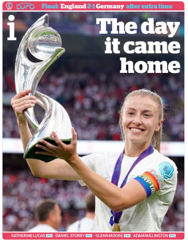 Front page of the i on 1 August 2022