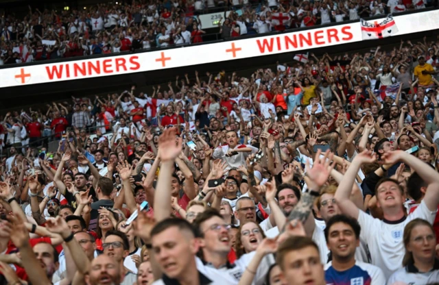 England fans celebrate