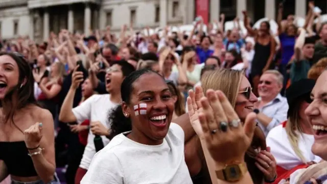 Fan's celebrate Euro 2022 win