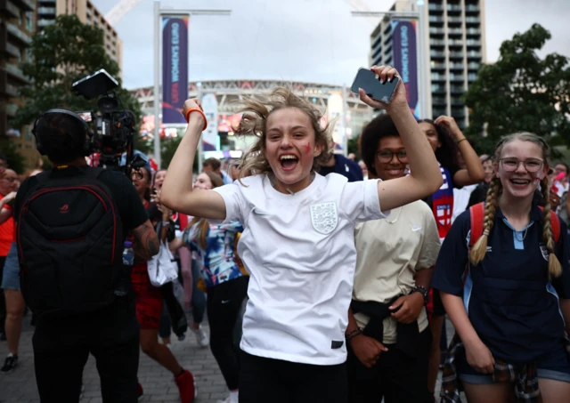 England fans celebrate