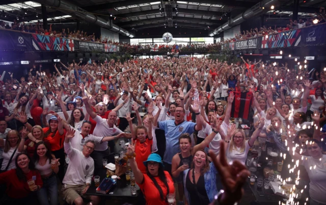 England fans celebrate