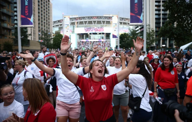 England fans celebrate