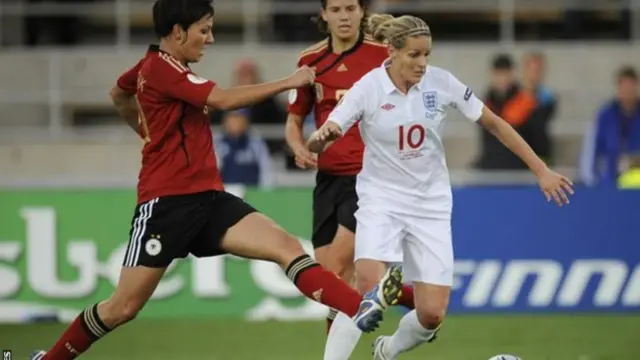 Kelly Smith scored during the 6-2 defeat in the Euro 2009 final in Finland