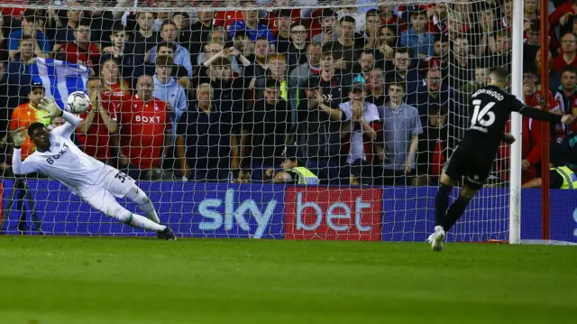 Oliver Norwood's penalty is saved