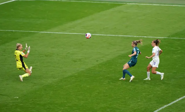 Ella Toone scores the opening goal in the Uefa Women's Euro 2022 final