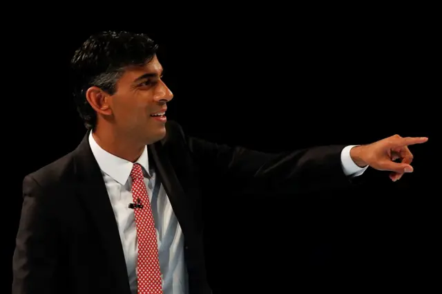 Conservative leadership candidate Rishi Sunak attends a hustings event