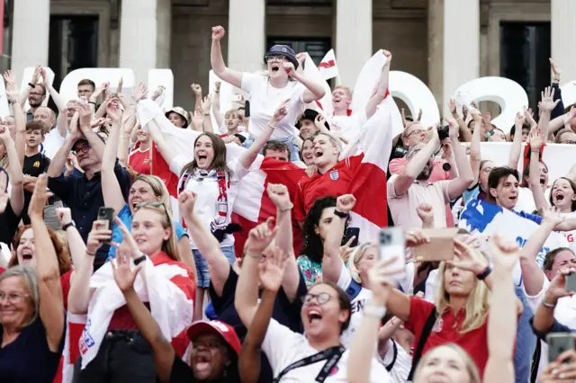 England fans celebrate