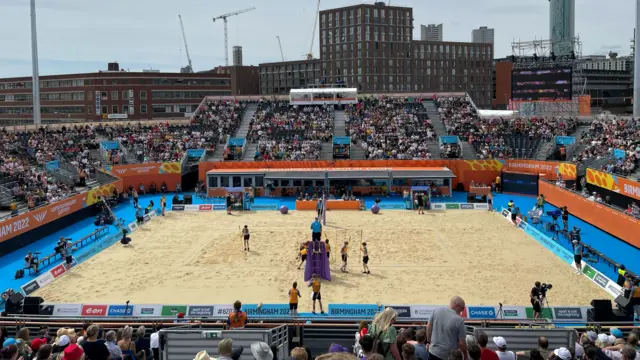 The Smithfield beach volleyball court