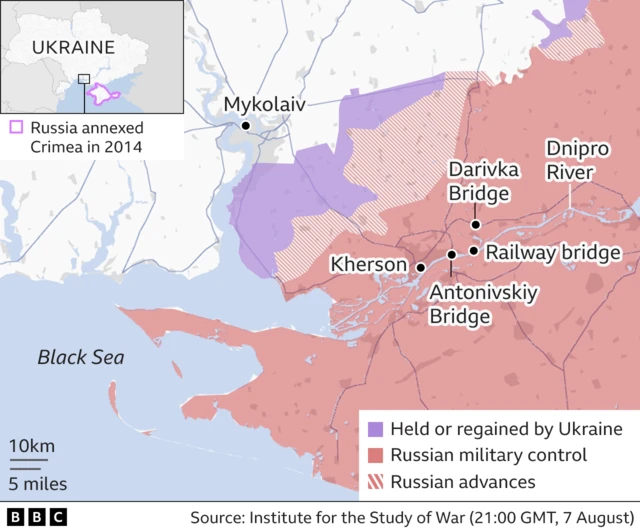 Map of Kherson region