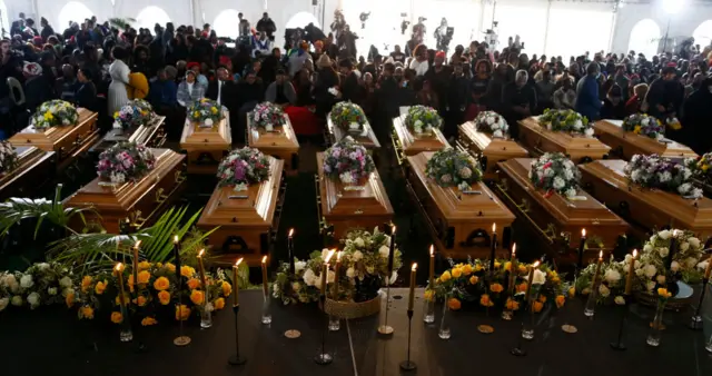 Mass coffins of victims