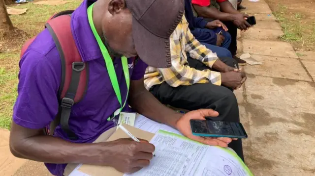 People at Pwani University tallying centre