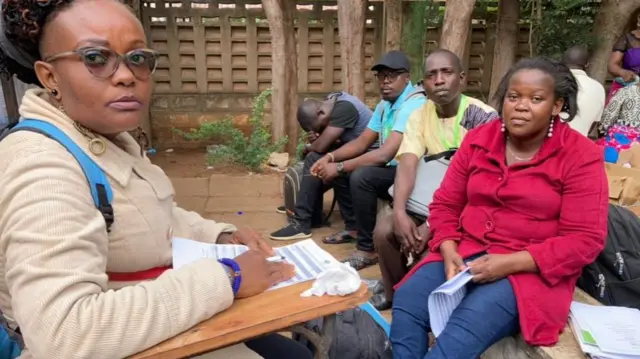 People at Pwani University tallying centre