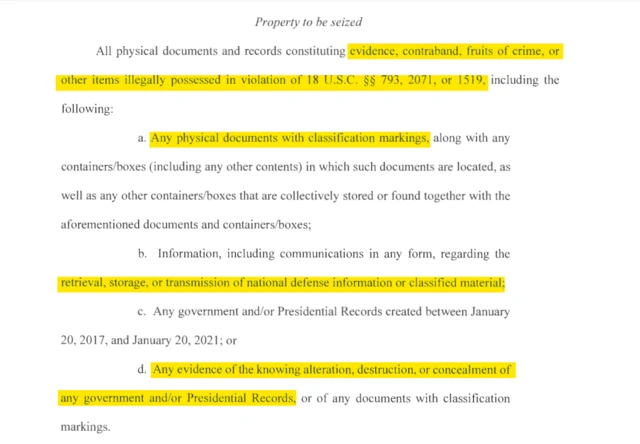 A warrant allowing agents to seize "evidence, contraband, fruits of crim, or other items legally possessed"