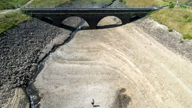 A dry river bed