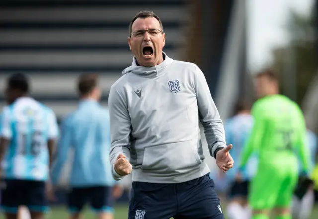 Gary Bowyer celebrates