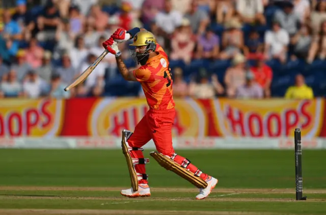 Moeen Ali batting for Birmingham Phoenix