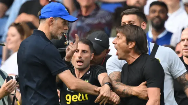 Tuchel and Conte clash at full-time