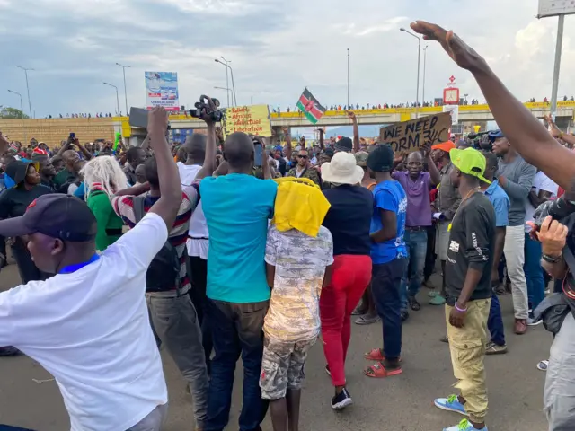 Demonstrators in Kondele