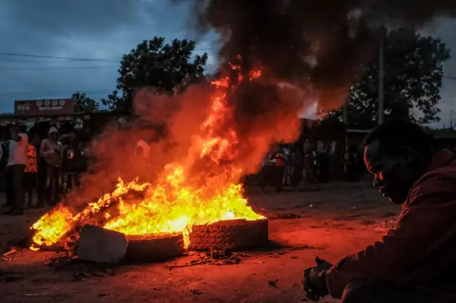 Protests in Kibera.