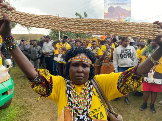 William Ruto supporters in Eldoret.