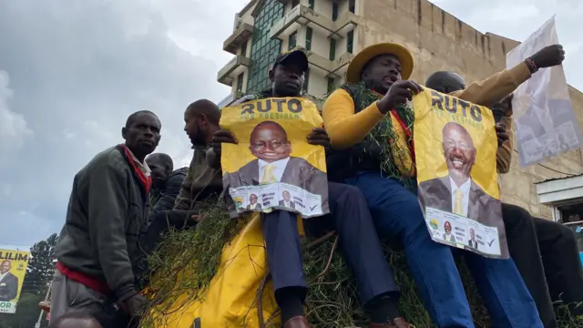 William Ruto supporters in Eldoret town