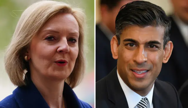 Liz Truss and Rishi Sunak composite picture