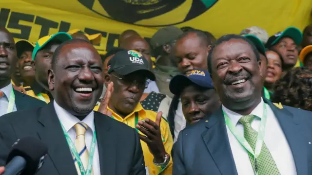 Kenyan Deputy President Ruto and running-mate Gachagua present candidacy for the forthcoming presidential race, in Nairobi