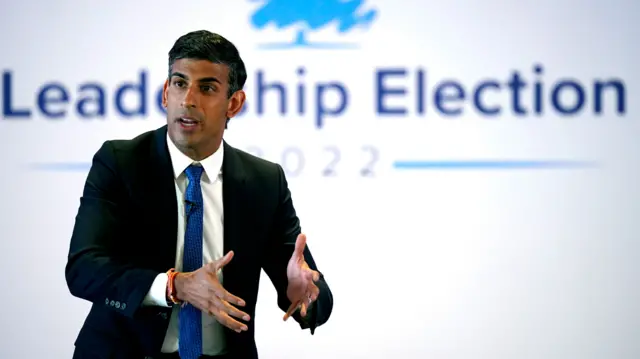 Rishi Sunak addressing the Northern Ireland hustings