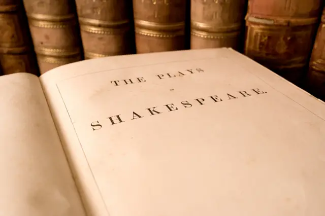 Title page of the plays of Shakespeare