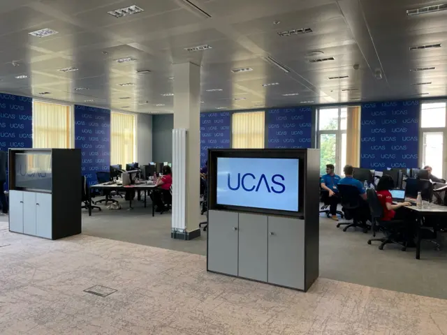 Interior shot of the Ucas clearing centre