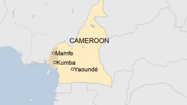 A map of Cameroon