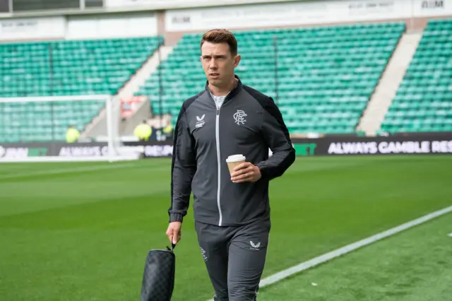 Ryan Jack arrives at Easter Road