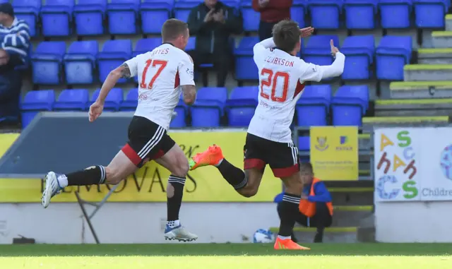 Leighton Clarkson scored a fantastic free kick to clinch victory for Aberdeen