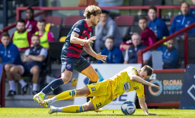 A tame first half in Dingwall comes to an end