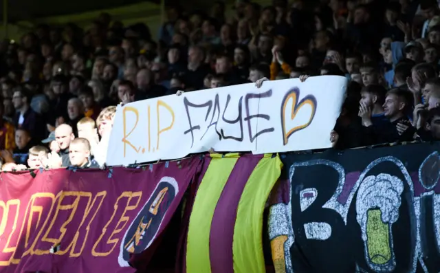 A banner is unveiled for Faye Taylor