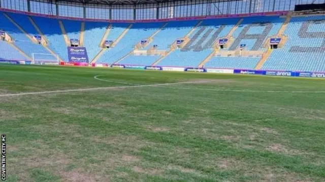 Coventry City rutted pitch