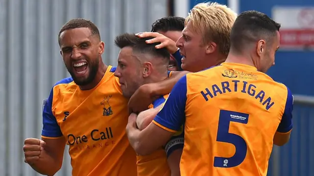 Mansfield celebrate