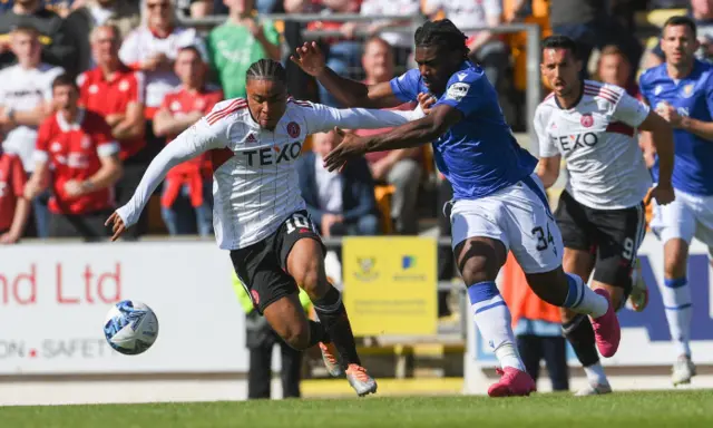 Daniel Phillips in action for St Johnstone