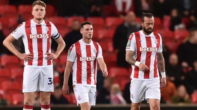 Stoke defenders rue a goal conceded