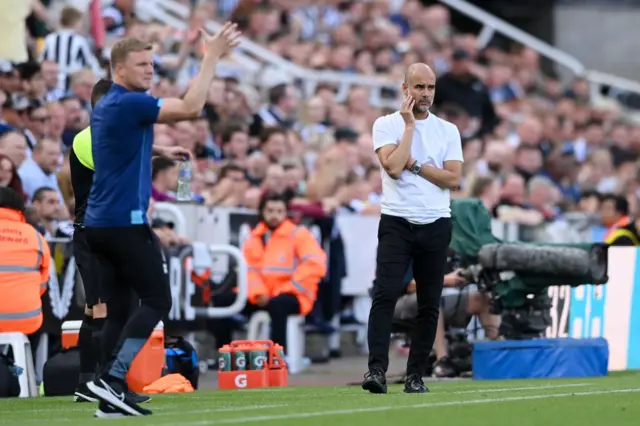 Eddie Howe and Pep Guardiola