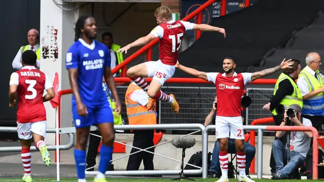 Bristol City celebrate opening goal