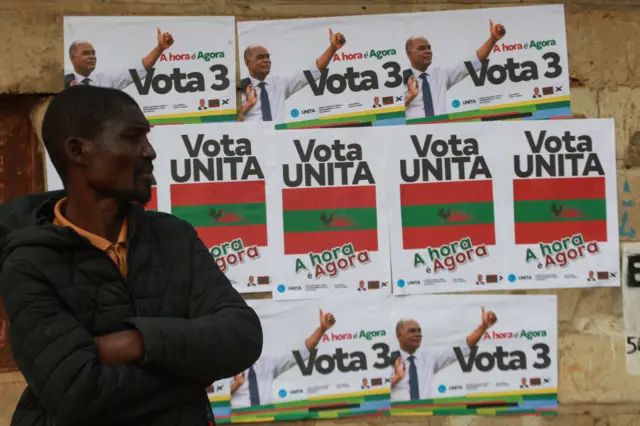 Unita supporter attends in a rally in Caxito, Bengo province