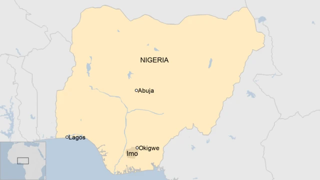 A map of Nigeria