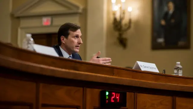 Daniel Goldman, representing the majority Democrats, testifies during a House Judiciary Committee hearing in the Longworth House Office Building on Capitol Hill December 9, 2019 in Washington, DC