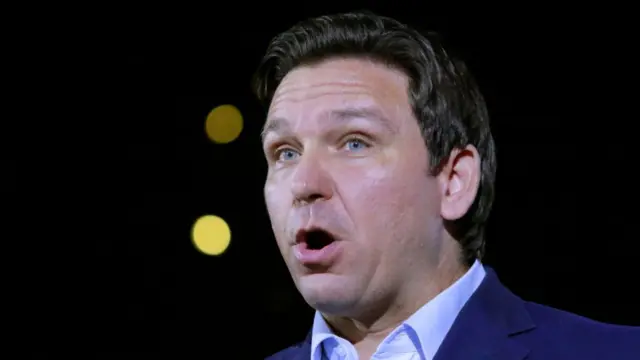 Image shows Florida Governor Ron DeSantis