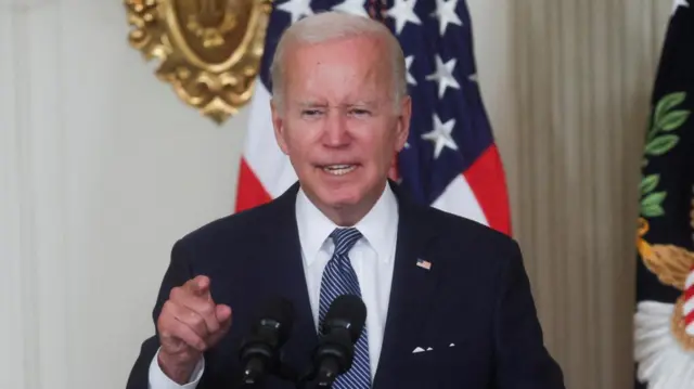 File photo of President Biden speaking earlier this month