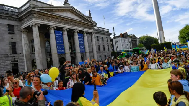 Protesters demonstrate in Dublin