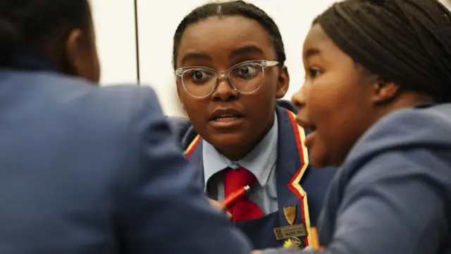 South Africa students competing at an inter-schools quiz competition in Cape Town - 25 August 2022