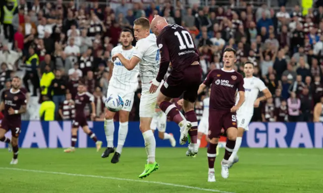 Hearts 0-0 Zurich (1-2)